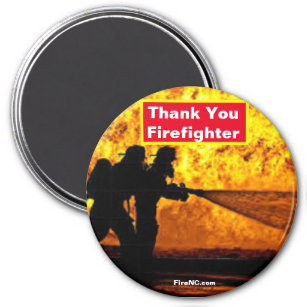Thank You Firefighter Refrigerator Magnet