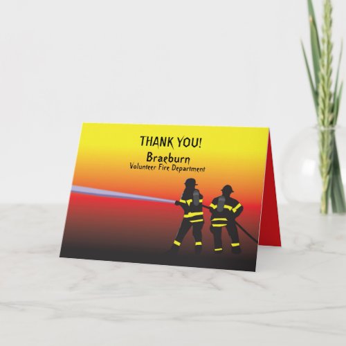 Thank You Firefighters Card