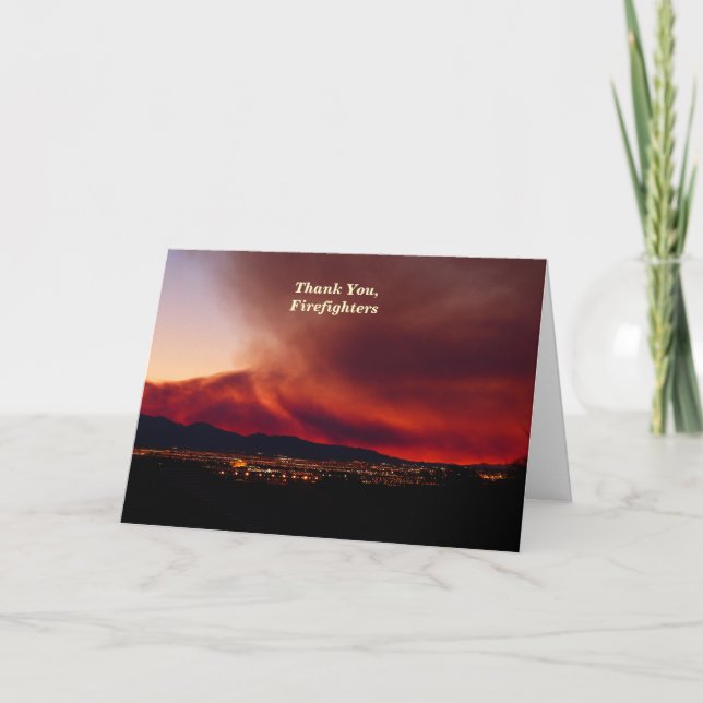 Thank You, Firefighters Greeting Card (Front)
