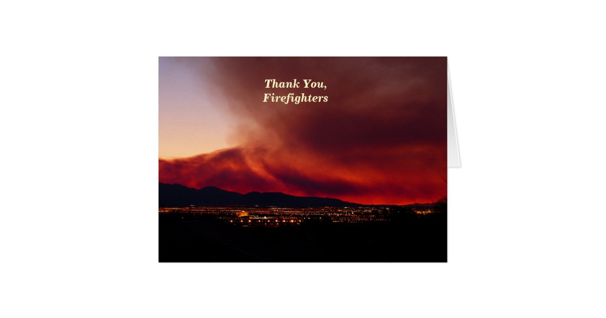 Thank You, Firefighters Greeting Card | Zazzle