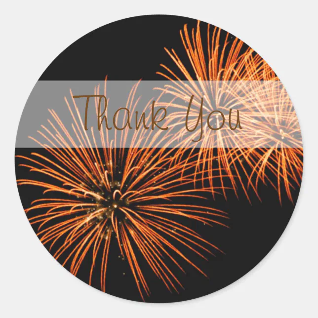 Thanks Fireworks Thank You Fireworks Sticker | Zazzle