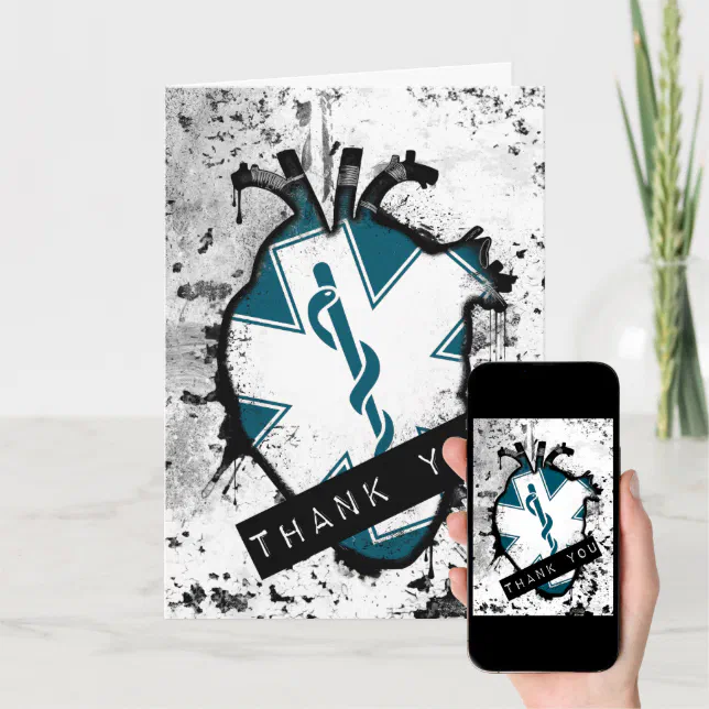 thank you first responder card Zazzle