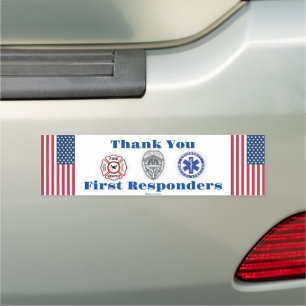 Thank You First Responders Car Magnet