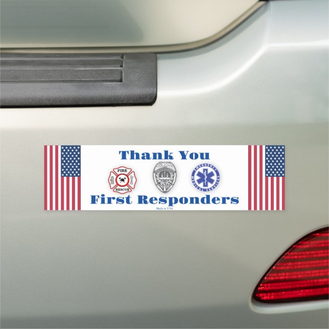 Thank You First Responders Car Magnet (In Situ)