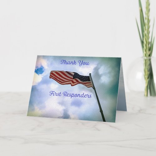 Thank You First Responders Card