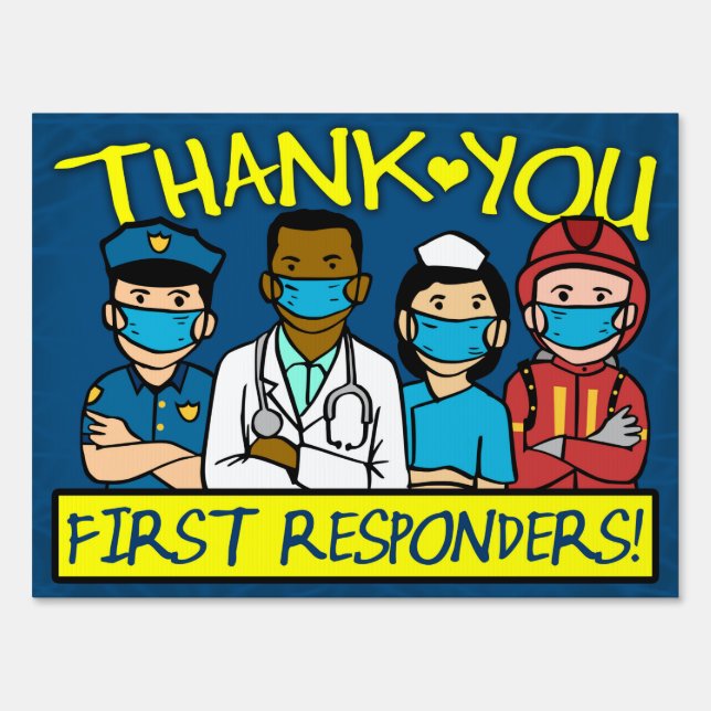 Thank You First Responders Sign (Front)