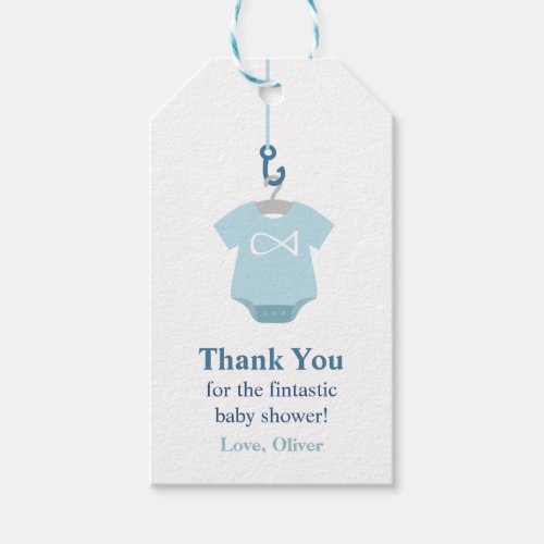 Thank You Fishing Themed Baby Shower Gift Tags