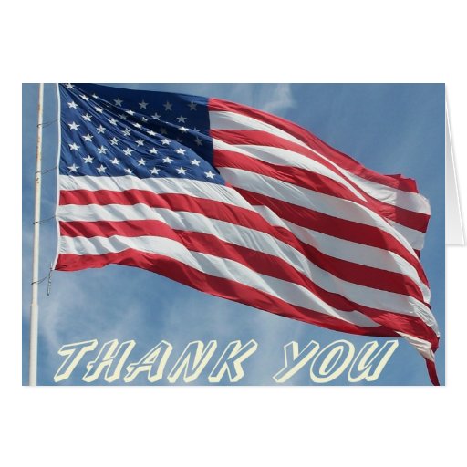 Thank You Flag Card | Zazzle