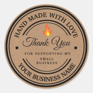 Thank You Flame Classic Round Sticker