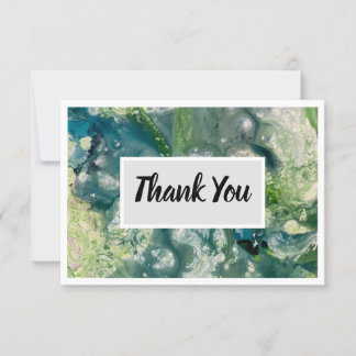 Thank You Flat Card 3.5" x 5" - Green Multi