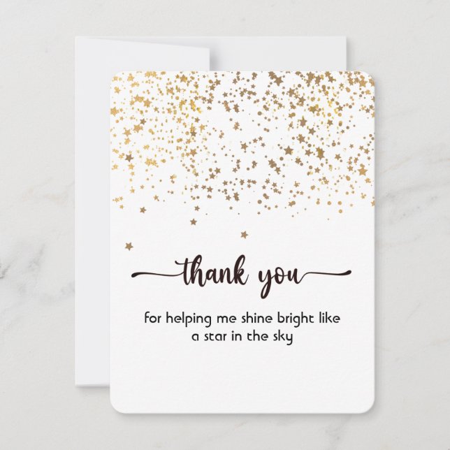 Thank You Flat Card, Cute and Simple Card (Front)