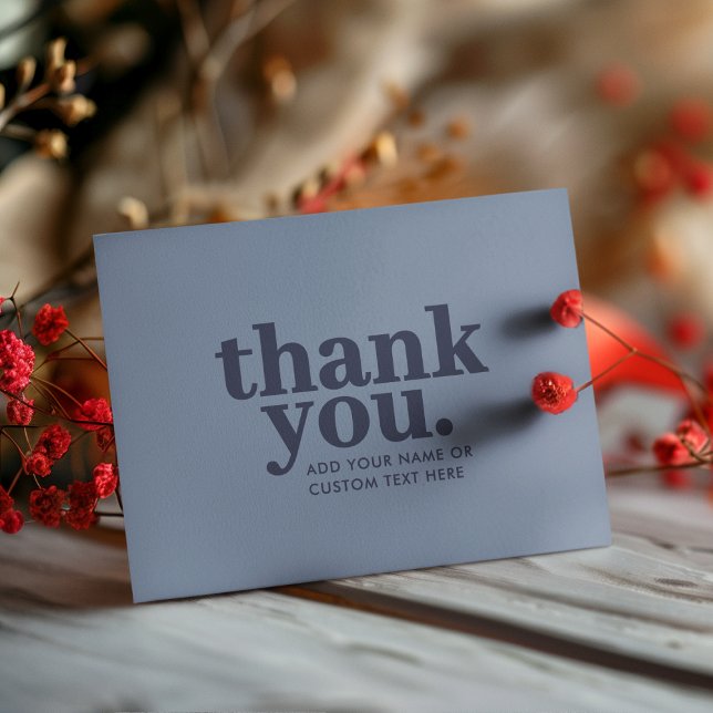 Thank you Flat Card | Minimal Blue and Navy  (Creator Uploaded)