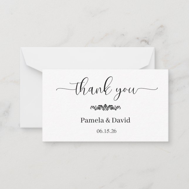 Thank You Flat Note Card (Front)