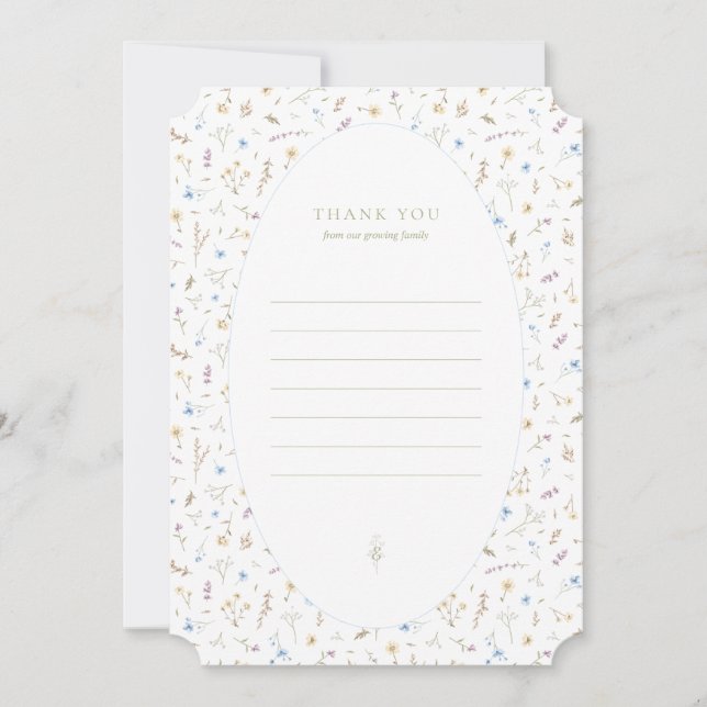 Thank you flat - storybook blue card (Front)