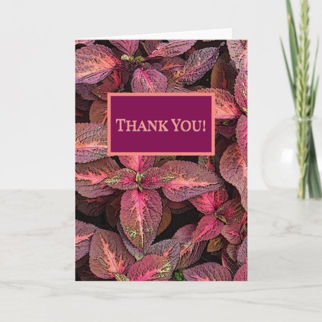 THANK YOU! /FLORAL ABSTRACT (DIGITAL EFFECTS)  CARD (Front)