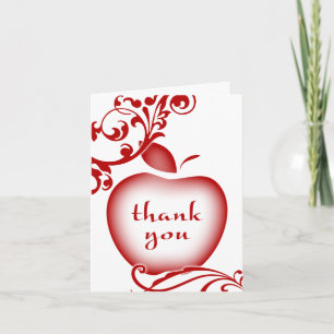 thank you floral apple card