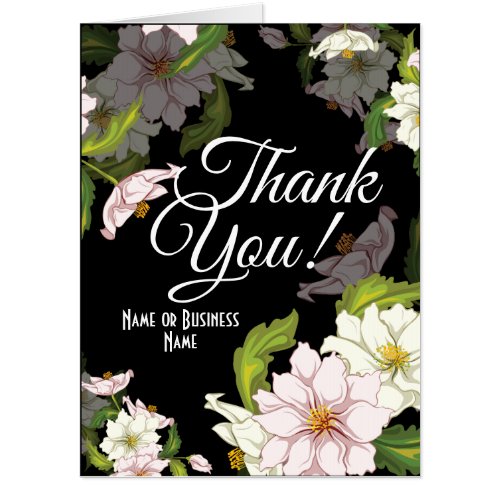 Thank You Floral Appreciation Big Card