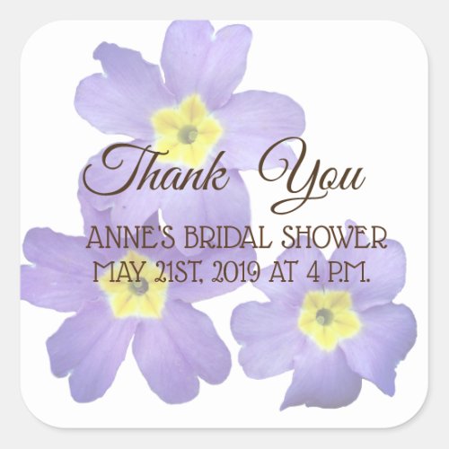 Thank you  Floral Bridal Shower Stickers