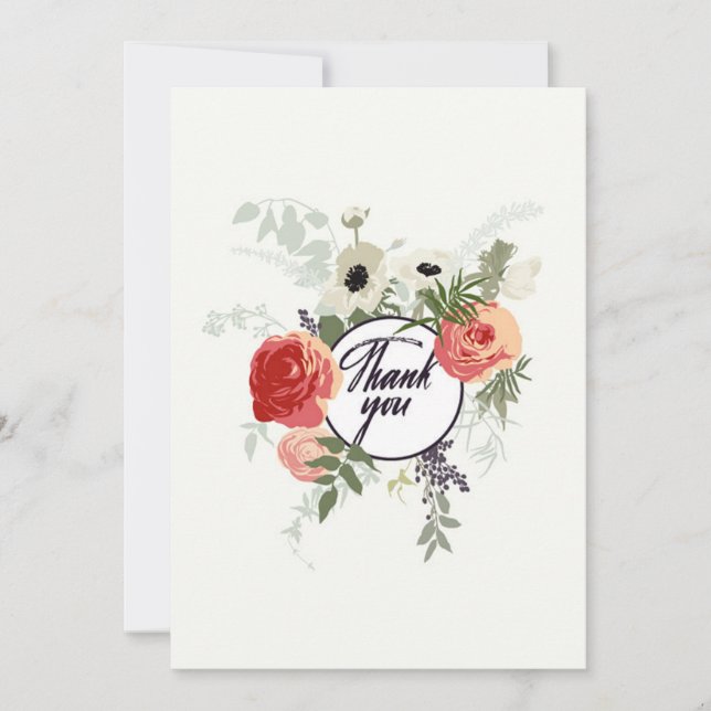 Thank You Floral Card (Front)