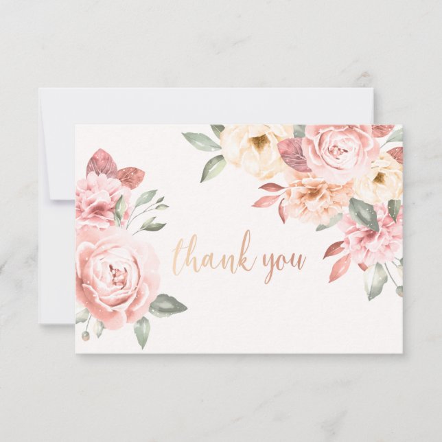 Thank You Floral Card (Front)