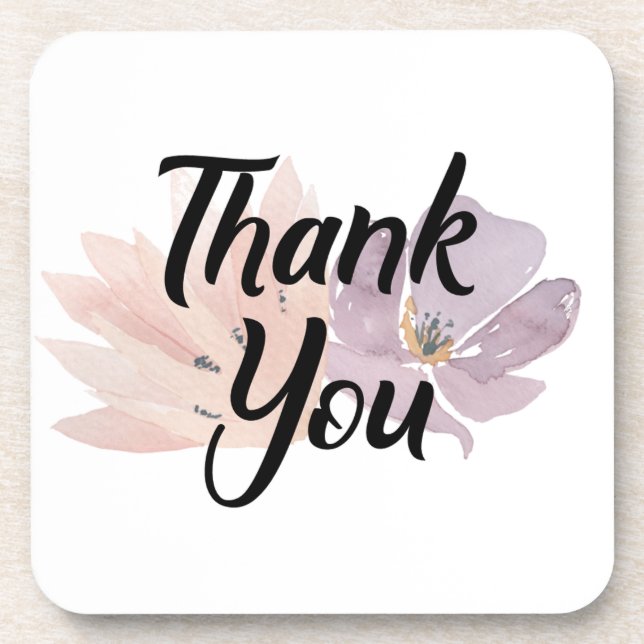 Thank You Floral Coaster (Front)