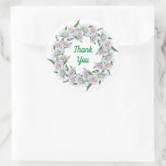 Thank You Floral Daisy Wreath  