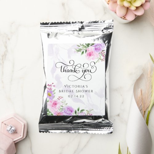 Thank You Floral Elegant Bridal Shower Coffee Drink Mix