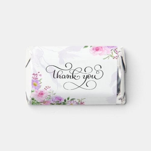 Thank You Floral Elegant Bridal Shower  Hersheys Miniatures