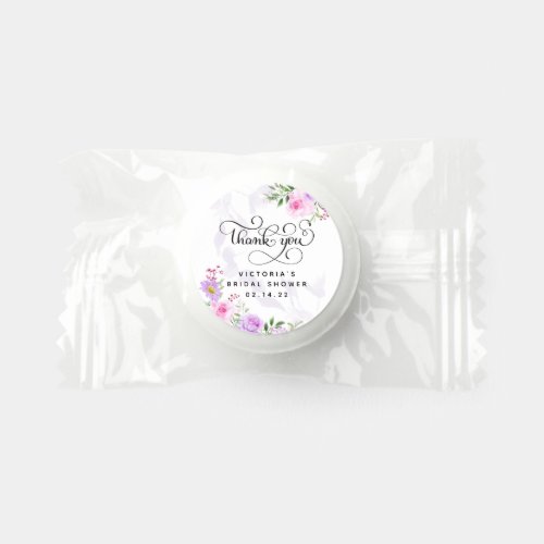 Thank You Floral Elegant Bridal Shower Life Saver Mints