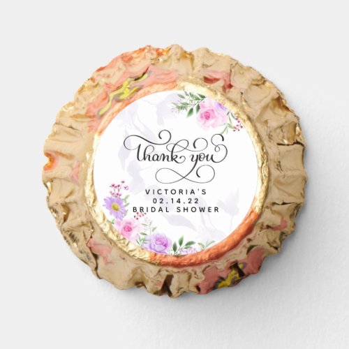 Thank You Floral Elegant Bridal Shower Reeses Peanut Butter Cups