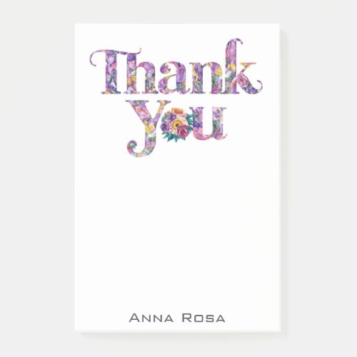 *~* Thank You Floral Gratitude Manifestation AP85 Post-it Notes