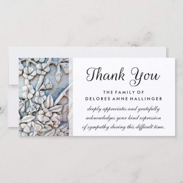 Thank You Floral Simplicity Sympathy Card (Front)