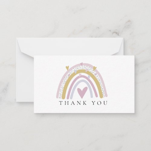 Thank you floralist card with rainbow