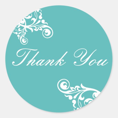 Thank You Flourish Envelope Sticker Seal