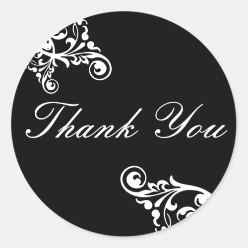 Thank You Flourish Envelope Sticker Seal