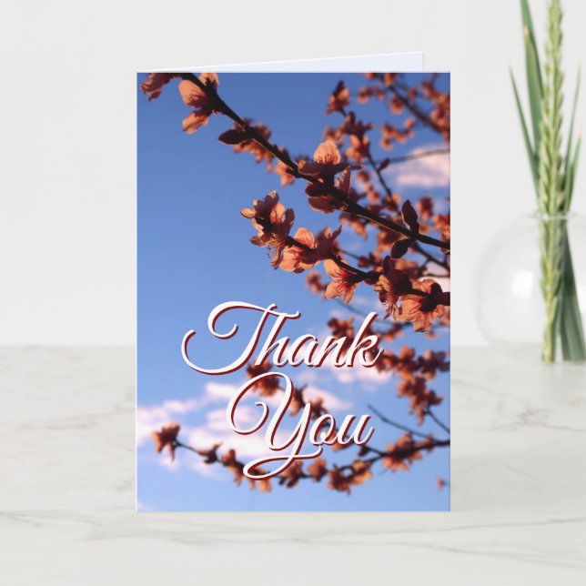 Thank You Flower Blossoms Card (Front)