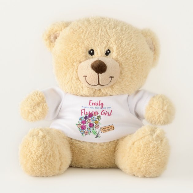 flower girl teddy bear gift