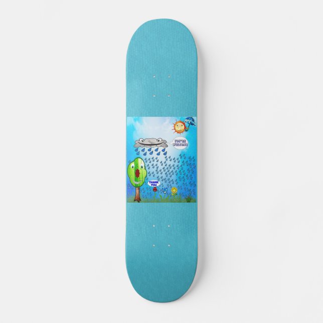 Thank You Flower Skateboard Deck (Front)