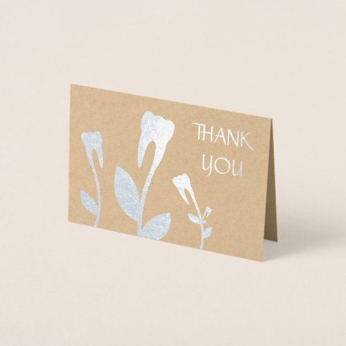 THANK YOU flowering teeth Foil Card