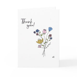 Thank You Flowers 5 Card