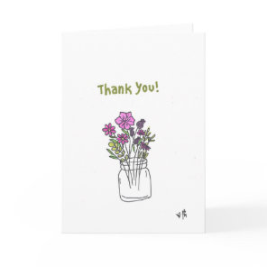 Thank You Flowers 6 Card