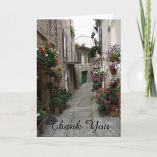 Thank You Flowers Italian Sidestreet Card