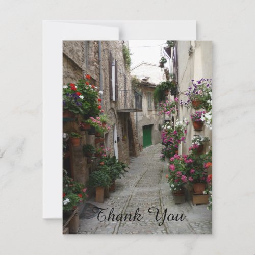 Thank You Flowers Italian Sidestreet Notecard
