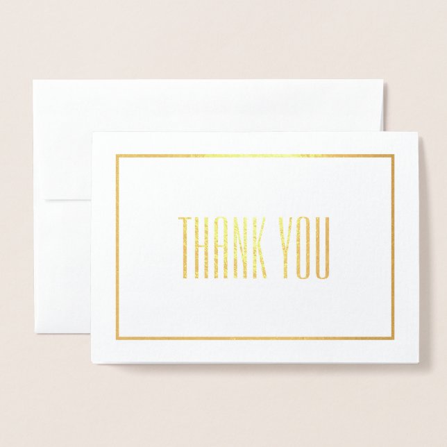 Thank You Foil Card (Front With Envelope)