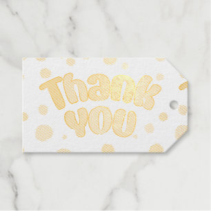 Thank you foil gift tags