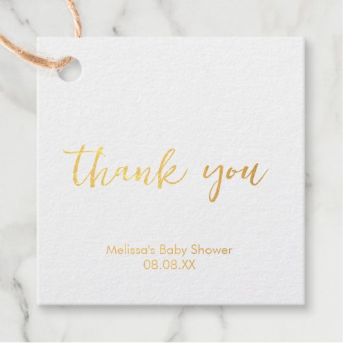 Thank You Foil Tag Modern Minimalist Simple