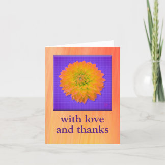 Thank you folded card with dahlia by Jo Images