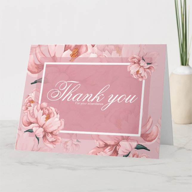Thank you Folded Greeting Card (Front)