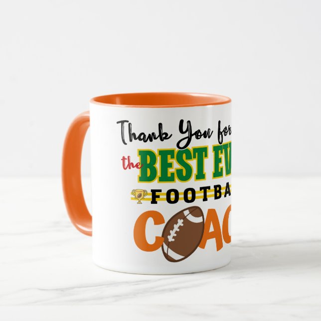 Thank You Football Coach Mug (Front Left)