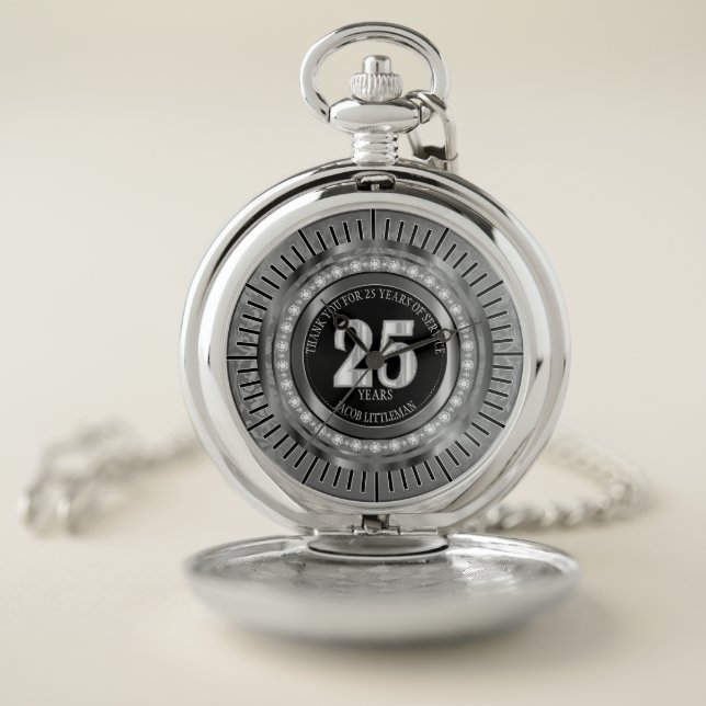 Thank You For 25 Years of Service Pocket Watch (Inside)